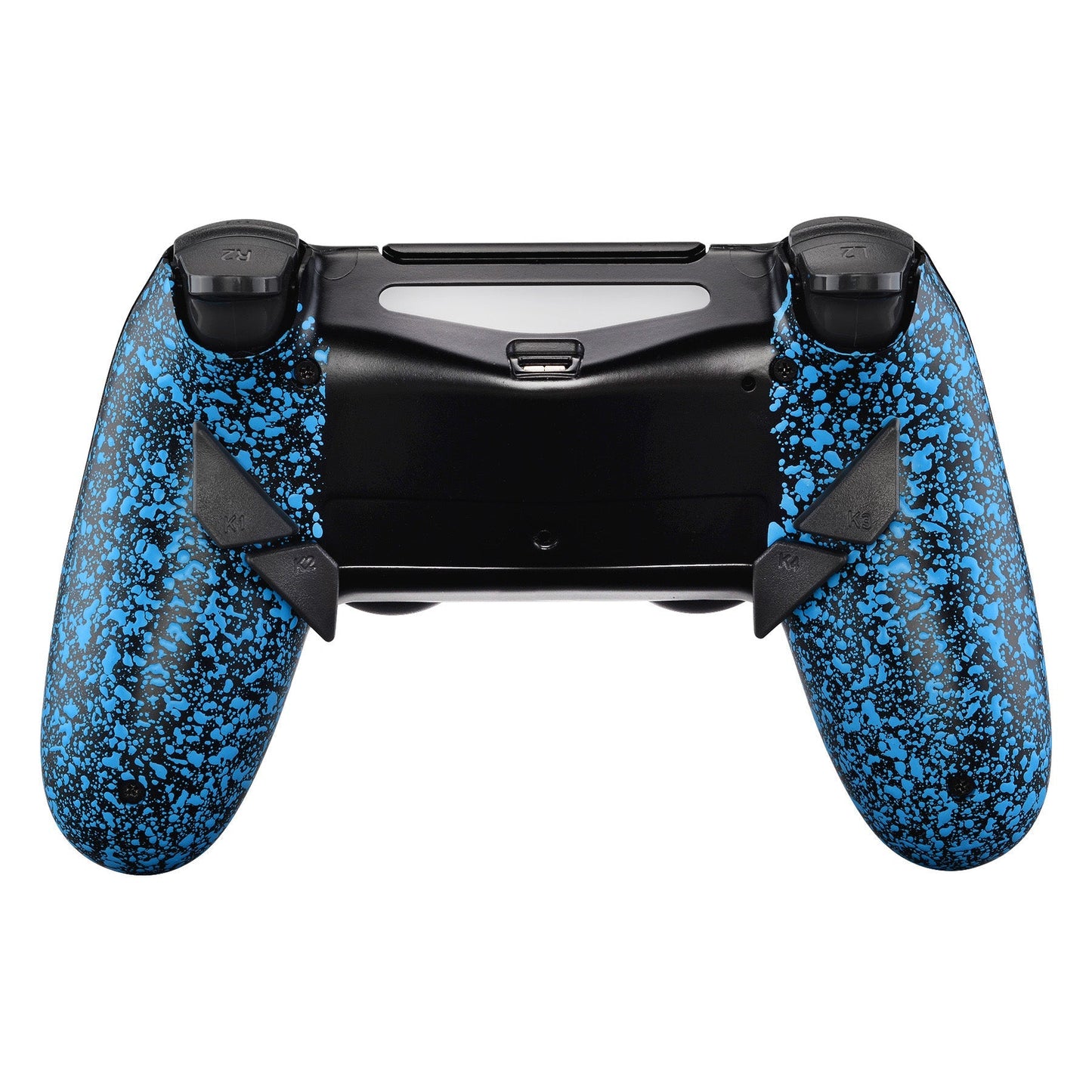 eXtremeRate Retail Textured Blue Dawn Remappable Remap Kit with Redesigned Back Shell & 4 Back Buttons for ps4 Controller JDM 040/050/055 - P4RM008