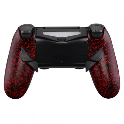 eXtremeRate Retail Textured Red Dawn Remappable Remap Kit with Redesigned Back Shell & 4 Back Buttons for ps4 Controller JDM 040/050/055 - P4RM009