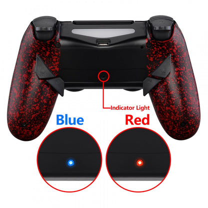 eXtremeRate Retail Textured Red Dawn Remappable Remap Kit with Redesigned Back Shell & 4 Back Buttons for ps4 Controller JDM 040/050/055 - P4RM009