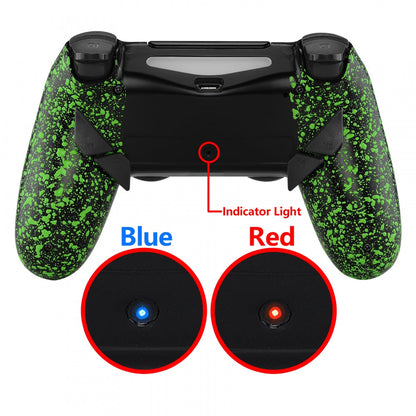 eXtremeRate Retail Textured Green Dawn Remappable Remap Kit with Redesigned Back Shell & 4 Back Buttons for ps4 Controller JDM 040/050/055 - P4RM010