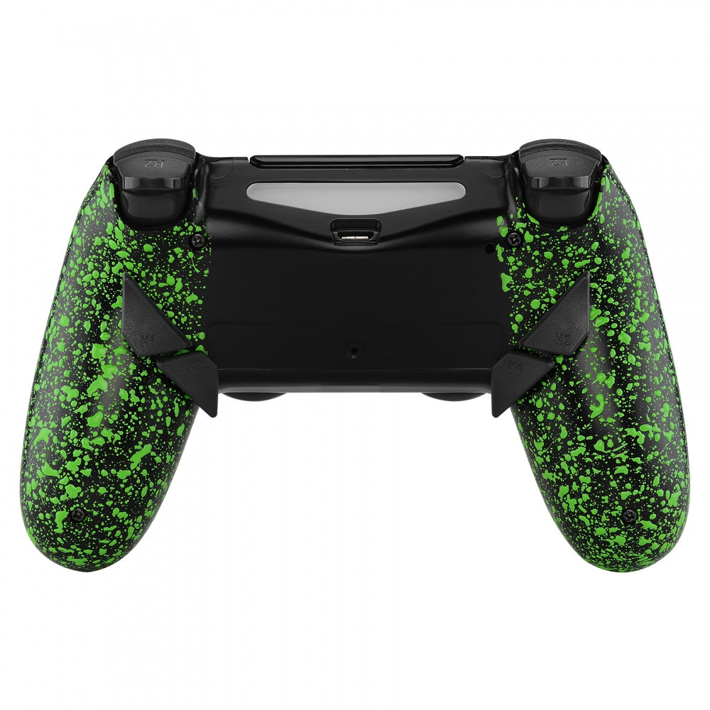 eXtremeRate Retail Textured Green Dawn Remappable Remap Kit with Redesigned Back Shell & 4 Back Buttons for ps4 Controller JDM 040/050/055 - P4RM010