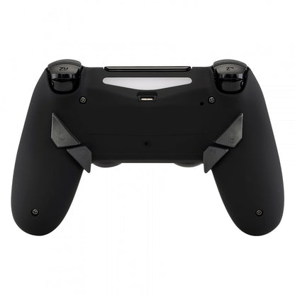 eXtremeRate Retail Soft Touch Black Dawn Remappable Remap Kit with Redesigned Back Shell & 4 Back Buttons for ps4 Controller JDM 040/050/055 - P4RM011