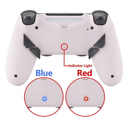 eXtremeRate Retail Cherry Blossoms Pink Dawn Remappable Remap Kit for ps4 Controller with Kit & Redesigned Back Shell & 4 Back Buttons - Compatible with JDM-040/050/055 - P4RM017