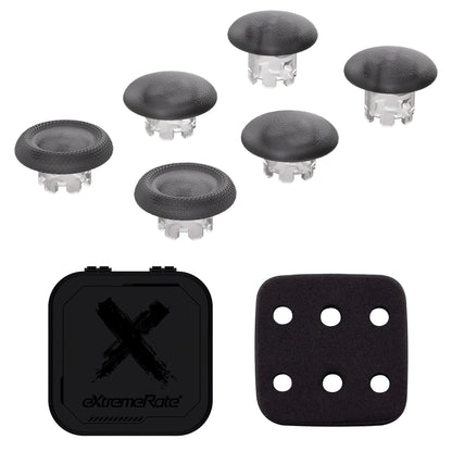 eXtremeRate Replacement Swappable Thumbsticks for PS5 Edge Controller - Clear Black eXtremeRate