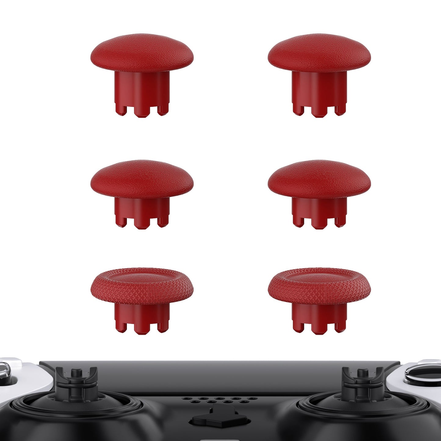 eXtremeRate Retail Carmine Red Replacement Swappable Thumbsticks for PS5 Edge Controller, Custom Interchangeable Analog Stick Joystick Caps for PS5 Edge Controller - Controller & Thumbsticks Base NOT Included - P5J105