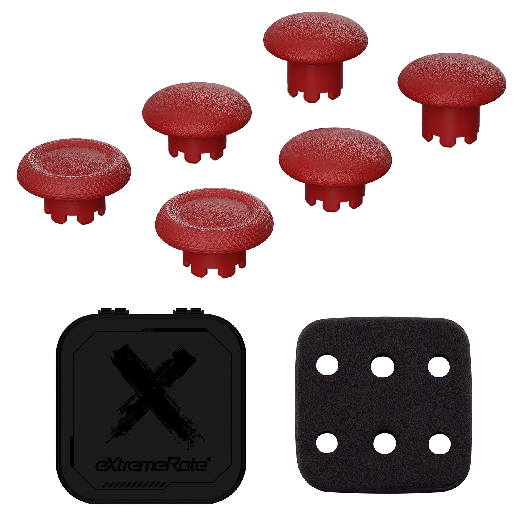 eXtremeRate Replacement Swappable Thumbsticks for PS5 Edge Controller - Carmine Red eXtremeRate