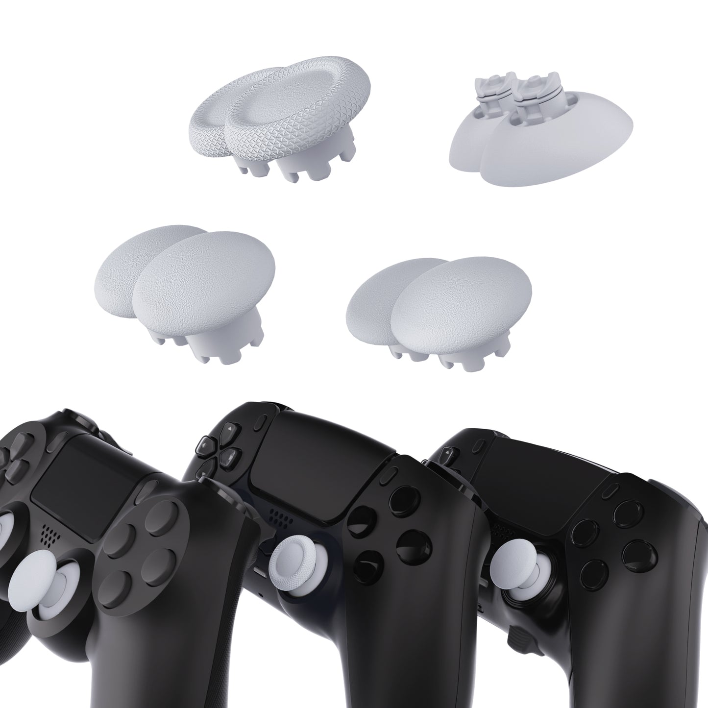 eXtremeRate EDGE Stick Replacement Thumbstick for PS5 & PS4 Controllers (Gray-White)