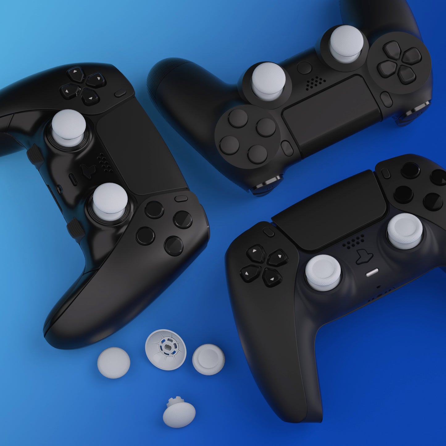eXtremeRate EDGE Stick Replacement Thumbstick for PS5 & PS4 Controllers (Gray-White)