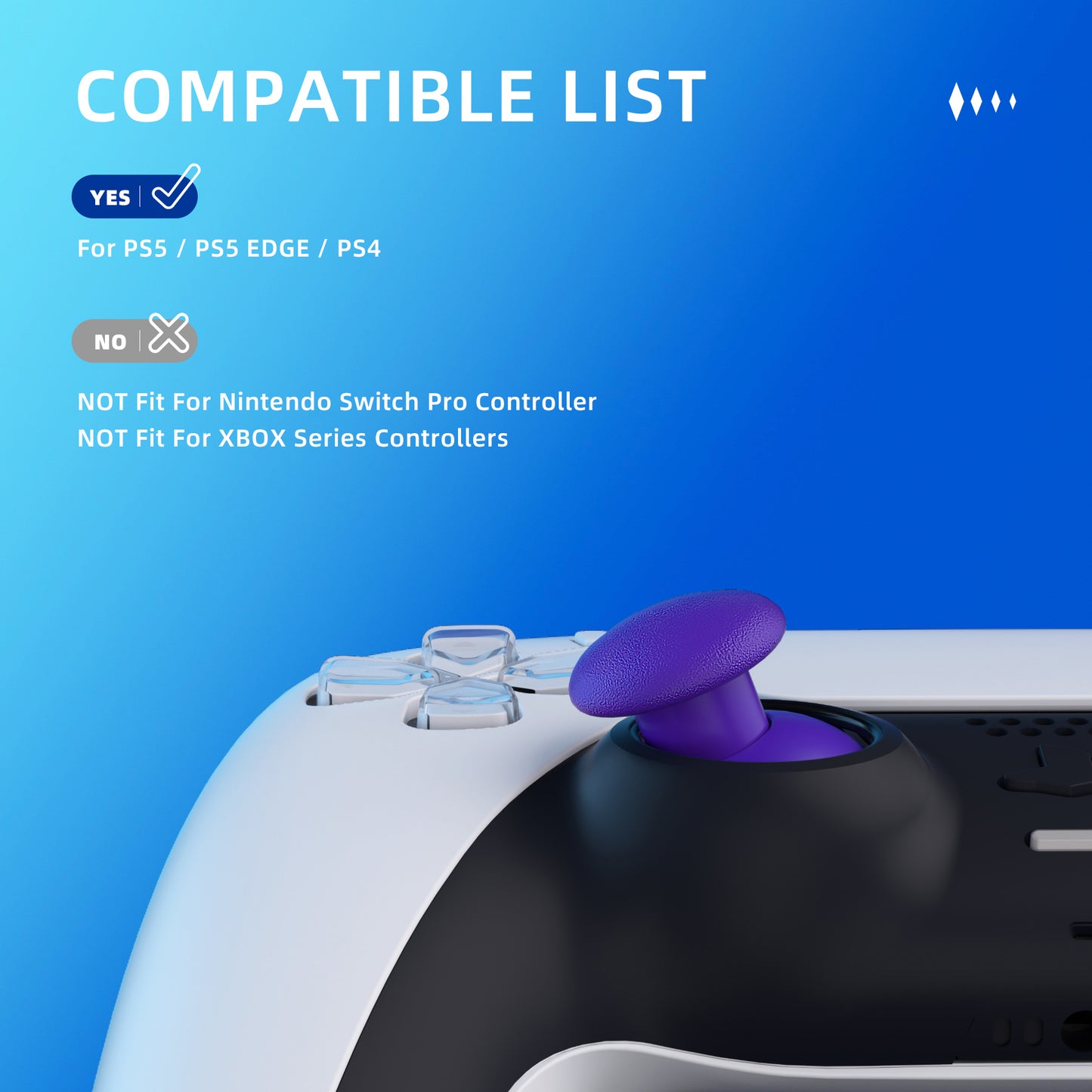 eXtremeRate EDGE Replacement Thumbstick for PS5 & PS4 Controllers (Purple)