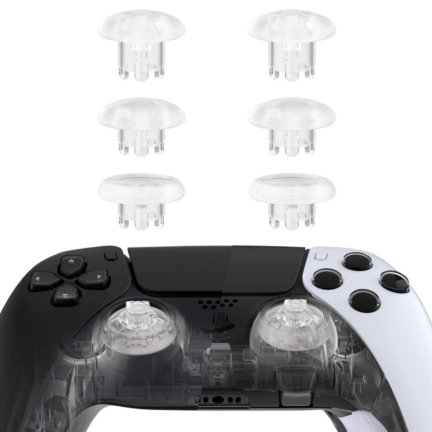 eXtremeRate PS5&PS5 Edge&PS4全モデルコントローラー対応EDGEスティック交換用サムスティック【クリア】