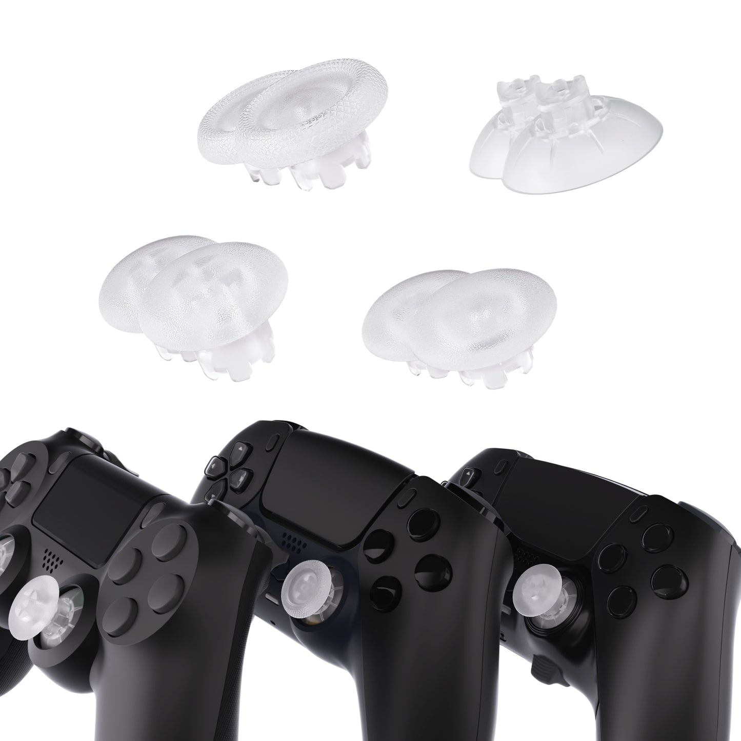 eXtremeRate PS5&PS5 Edge&PS4全モデルコントローラー対応EDGEスティック交換用サムスティック【クリア】