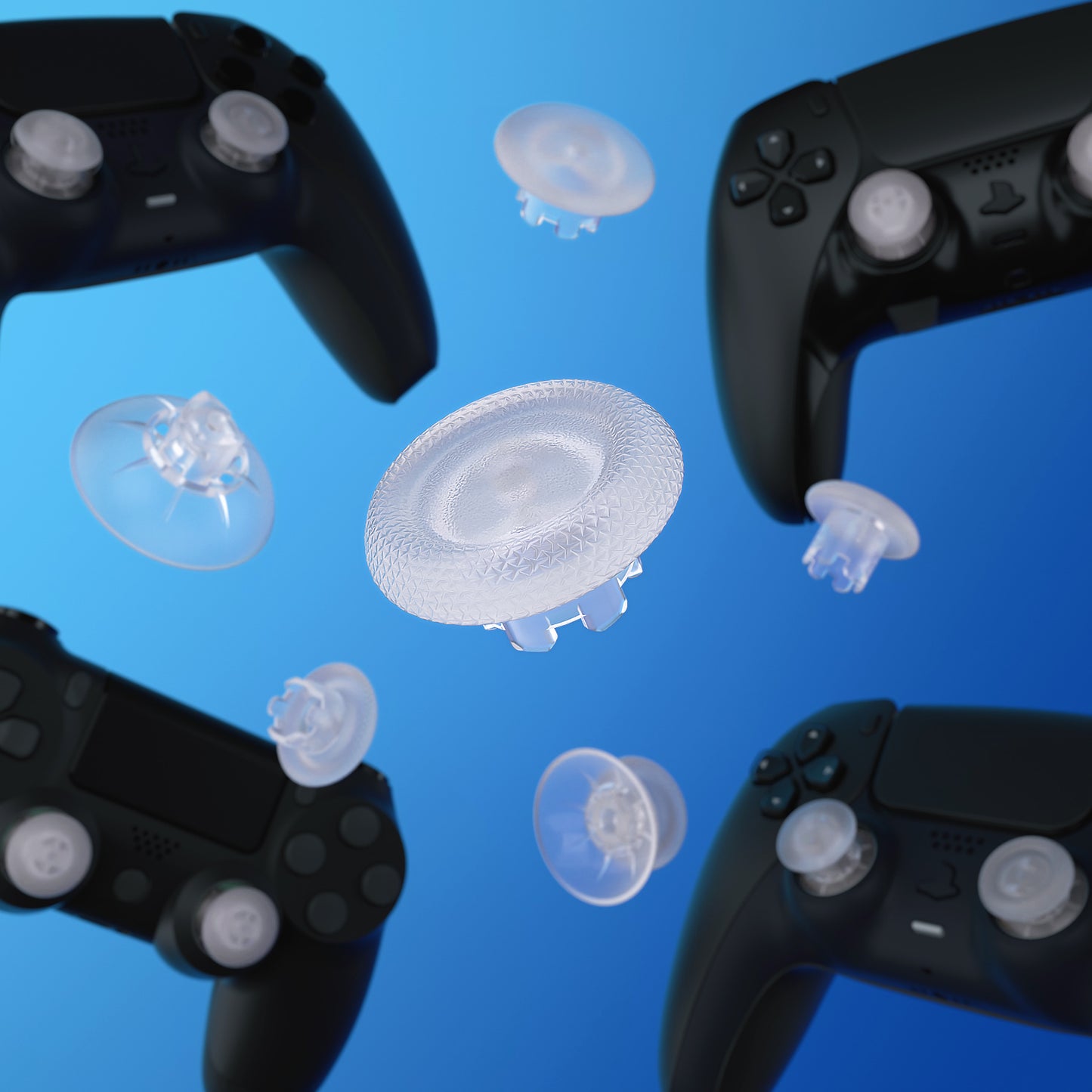 eXtremeRate PS5&PS5 Edge&PS4全モデルコントローラー対応EDGEスティック交換用サムスティック【クリア】