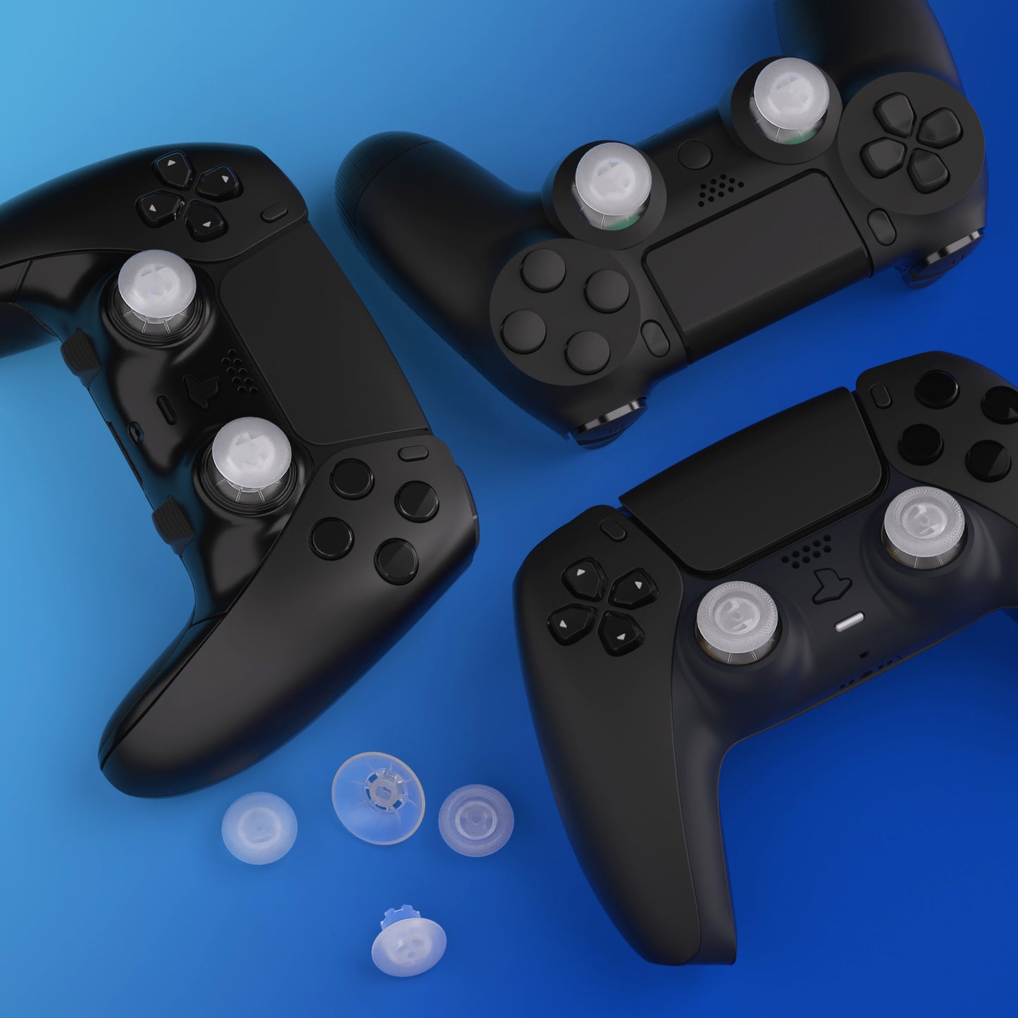 eXtremeRate PS5&PS5 Edge&PS4全モデルコントローラー対応EDGEスティック交換用サムスティック【クリア】