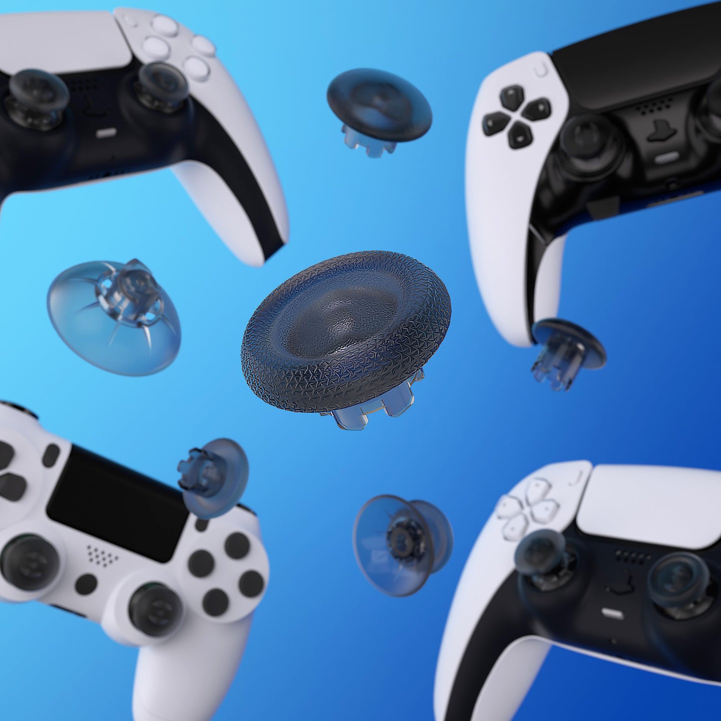 eXtremeRate EDGE Replacement Thumbstick for PS5 & PS4 Controllers (Clear Black)