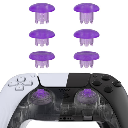 eXtremeRate EDGE Replacement Thumbstick for PS5 & PS4 Controllers (Clear Purple)
