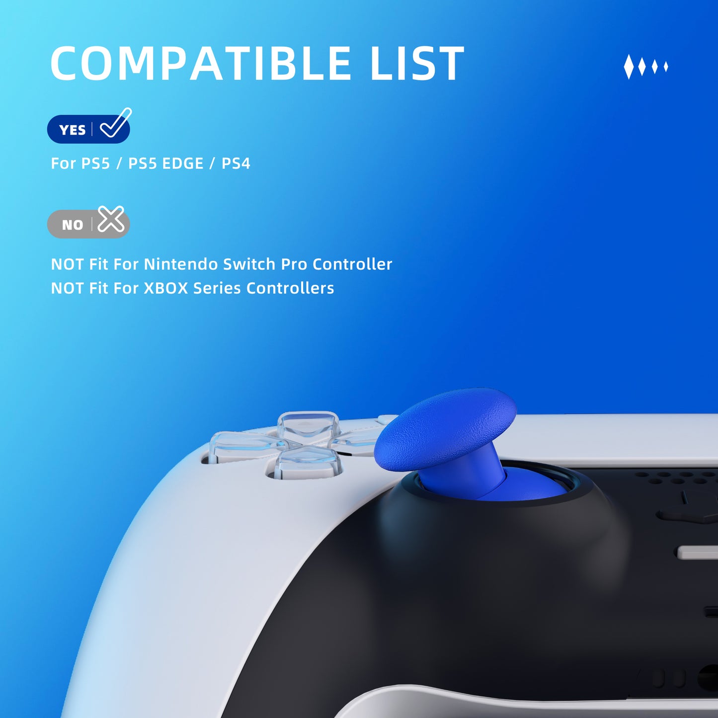 eXtremeRate EDGE Replacement Thumbstick for PS5 & PS4 Controllers (Blue)