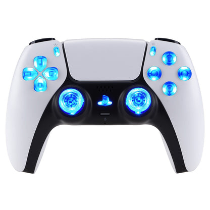 eXtremeRate Retail Multi-Colors Luminated Dpad Thumbstick Share Home Face Buttons for PS5 Controller, 7 Colors 9 Modes DTF V3 LED Kit for PS5 Controller - Controller NOT Included - PFLED01G2