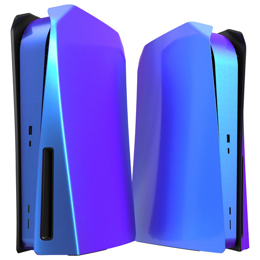 eXtremeRate eXcover PS5ディスク版本体用交換ケース 【カメレオンパープルブルー】