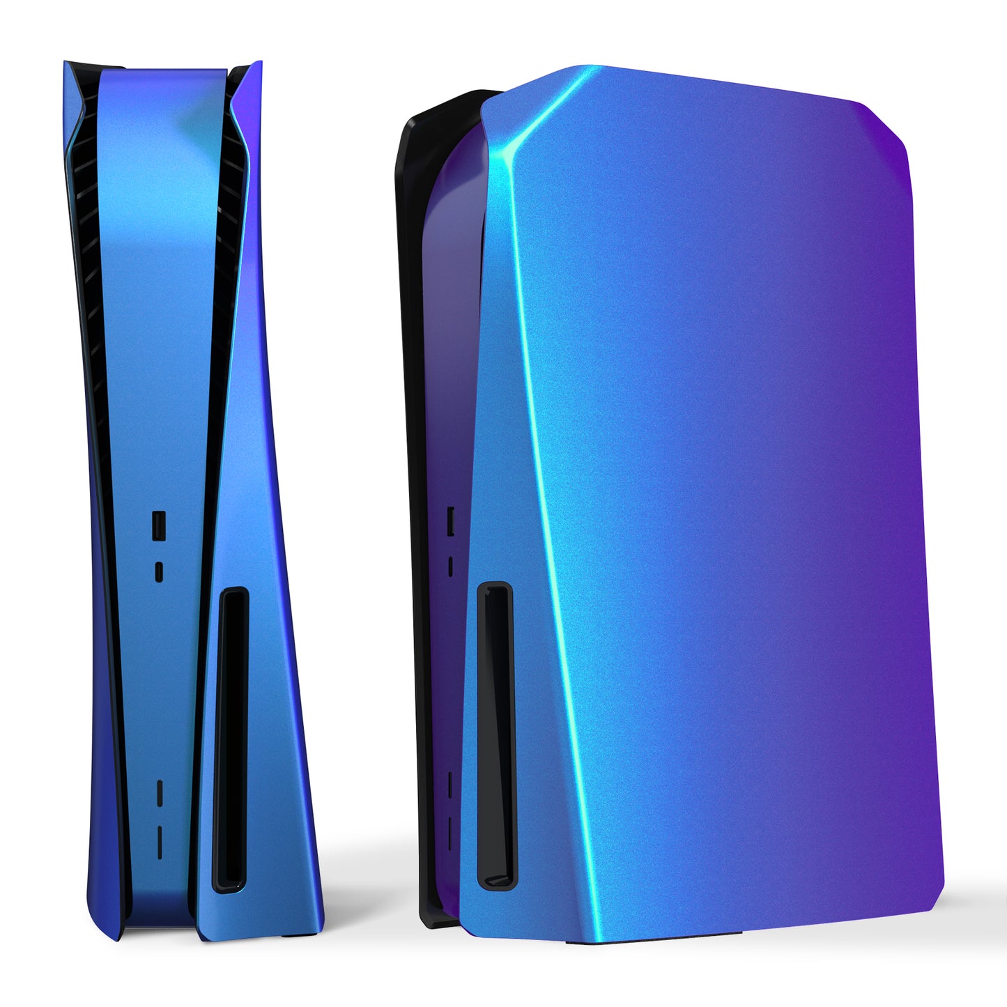 eXtremeRate eXcover PS5ディスク版本体用交換ケース 【カメレオンパープルブルー】