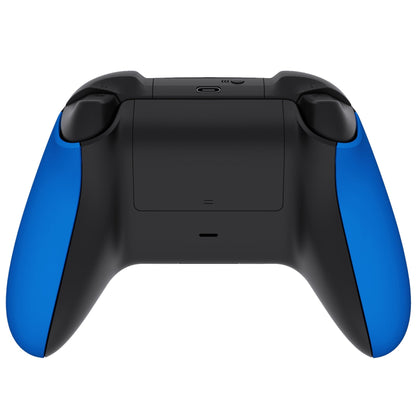 eXtremeRate Retail Blue Soft Touch Grip Back Panels, Comfortable Non-Slip Side Rails Handles, Game Improvement Replacement Parts for Xbox Series S / X Controller - Controller NOT Included - PX3P305