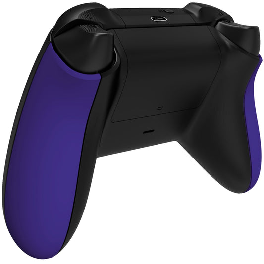 eXtremeRate Retail Purple Soft Touch Grip Back Panels, Comfortable Non-Slip Side Rails Handles, Game Improvement Replacement Parts for Xbox Series S / X Controller - Controller NOT Included - PX3P307