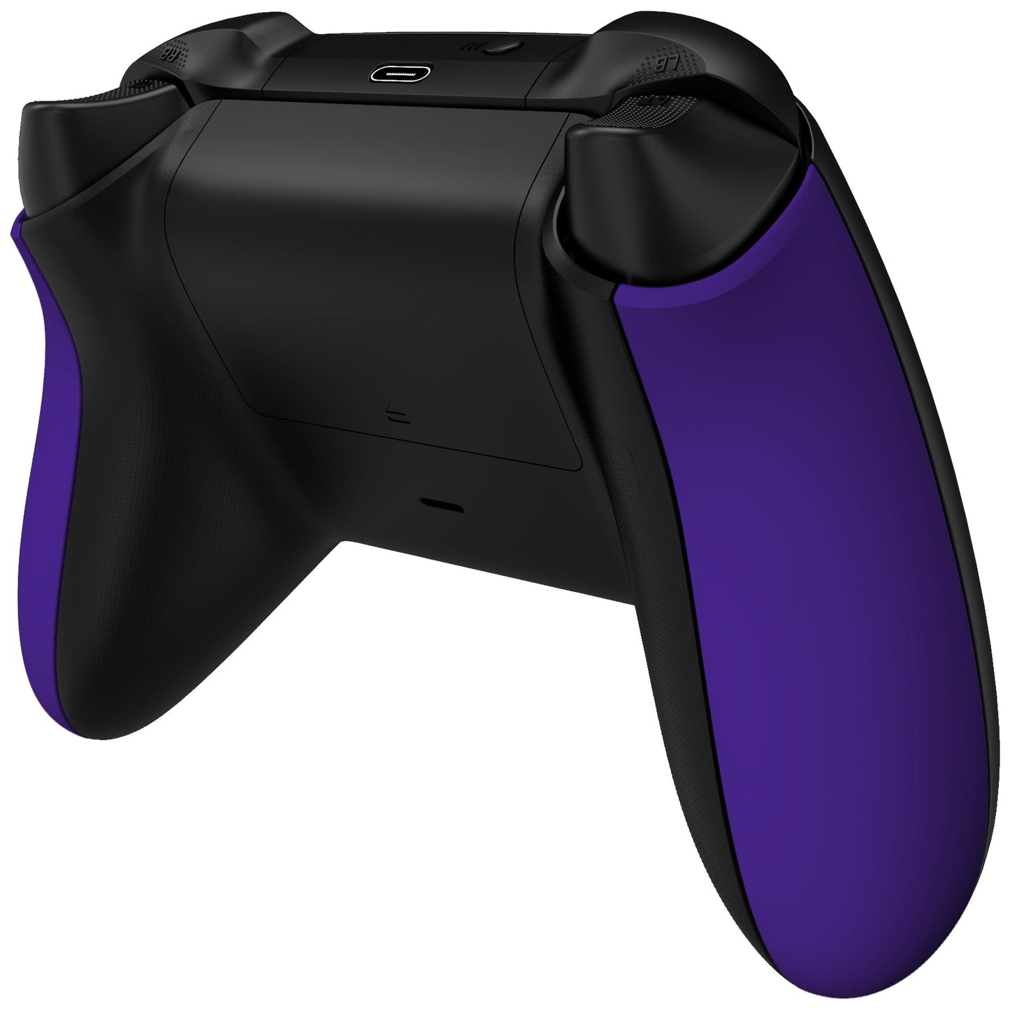 eXtremeRate Retail Purple Soft Touch Grip Back Panels, Comfortable Non-Slip Side Rails Handles, Game Improvement Replacement Parts for Xbox Series S / X Controller - Controller NOT Included - PX3P307