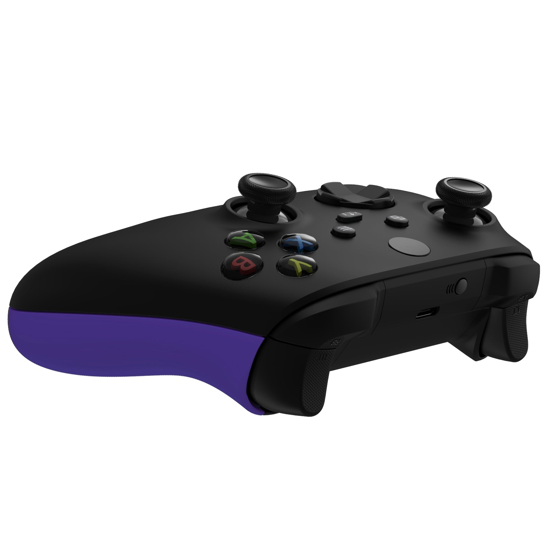 eXtremeRate Retail Purple Soft Touch Grip Back Panels, Comfortable Non-Slip Side Rails Handles, Game Improvement Replacement Parts for Xbox Series S / X Controller - Controller NOT Included - PX3P307