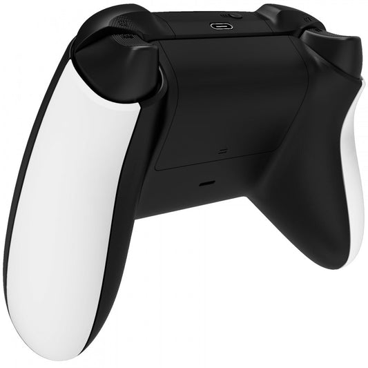 eXtremeRate Retail White Soft Touch Grip Back Panels, Comfortable Non-Slip Side Rails Handles, Game Improvement Replacement Parts for Xbox Series S / X Controller - Controller NOT Included - PX3P308