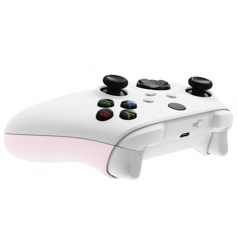 eXtremeRate Retail Cherry Blossoms Pink Touch Grip Back Panels, Comfortable Non-Slip Side Rails Handles, Game Improvement Replacement Parts for Xbox Series S / X Controller - Controller NOT Included - PX3P312