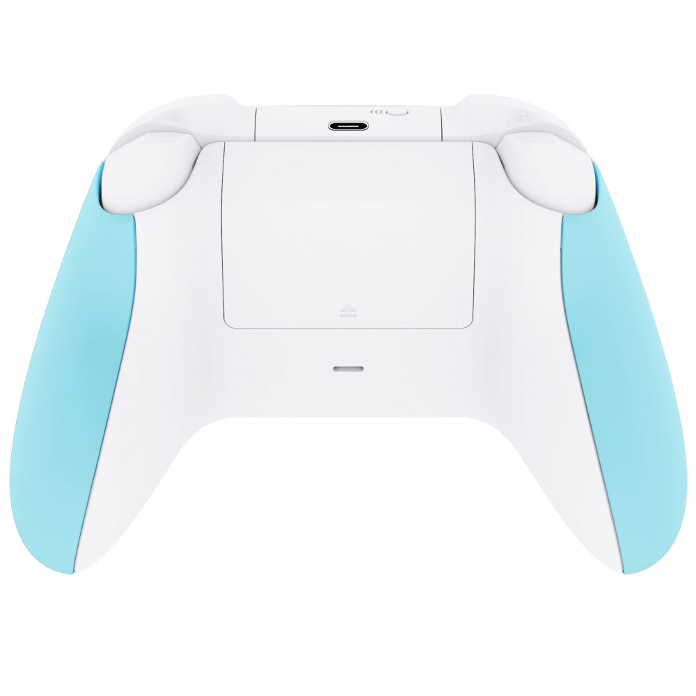 eXtremeRate Retail Heaven Blue Touch Grip Back Panels, Comfortable Non-Slip Side Rails Handles, Game Improvement Replacement Parts for Xbox Series S / X Controller - Controller NOT Included - PX3P313