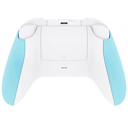 eXtremeRate Retail Heaven Blue Touch Grip Back Panels, Comfortable Non-Slip Side Rails Handles, Game Improvement Replacement Parts for Xbox Series S / X Controller - Controller NOT Included - PX3P313