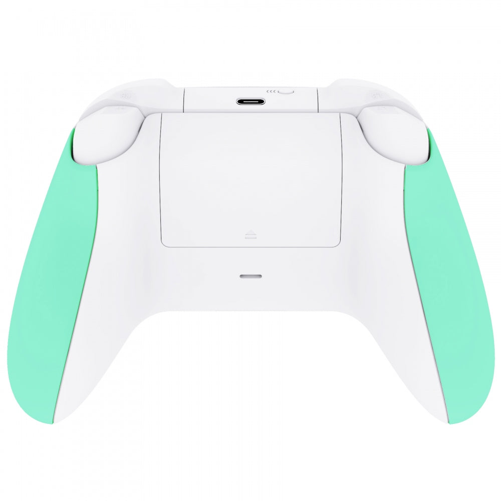 eXtremeRate Retail Mint Green Touch Grip Back Panels, Comfortable Non-Slip Side Rails Handles, Game Improvement Replacement Parts for Xbox Series S / X Controller - Controller NOT Included - PX3P314