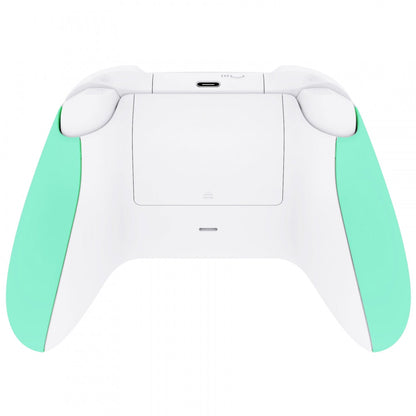 eXtremeRate Retail Mint Green Touch Grip Back Panels, Comfortable Non-Slip Side Rails Handles, Game Improvement Replacement Parts for Xbox Series S / X Controller - Controller NOT Included - PX3P314