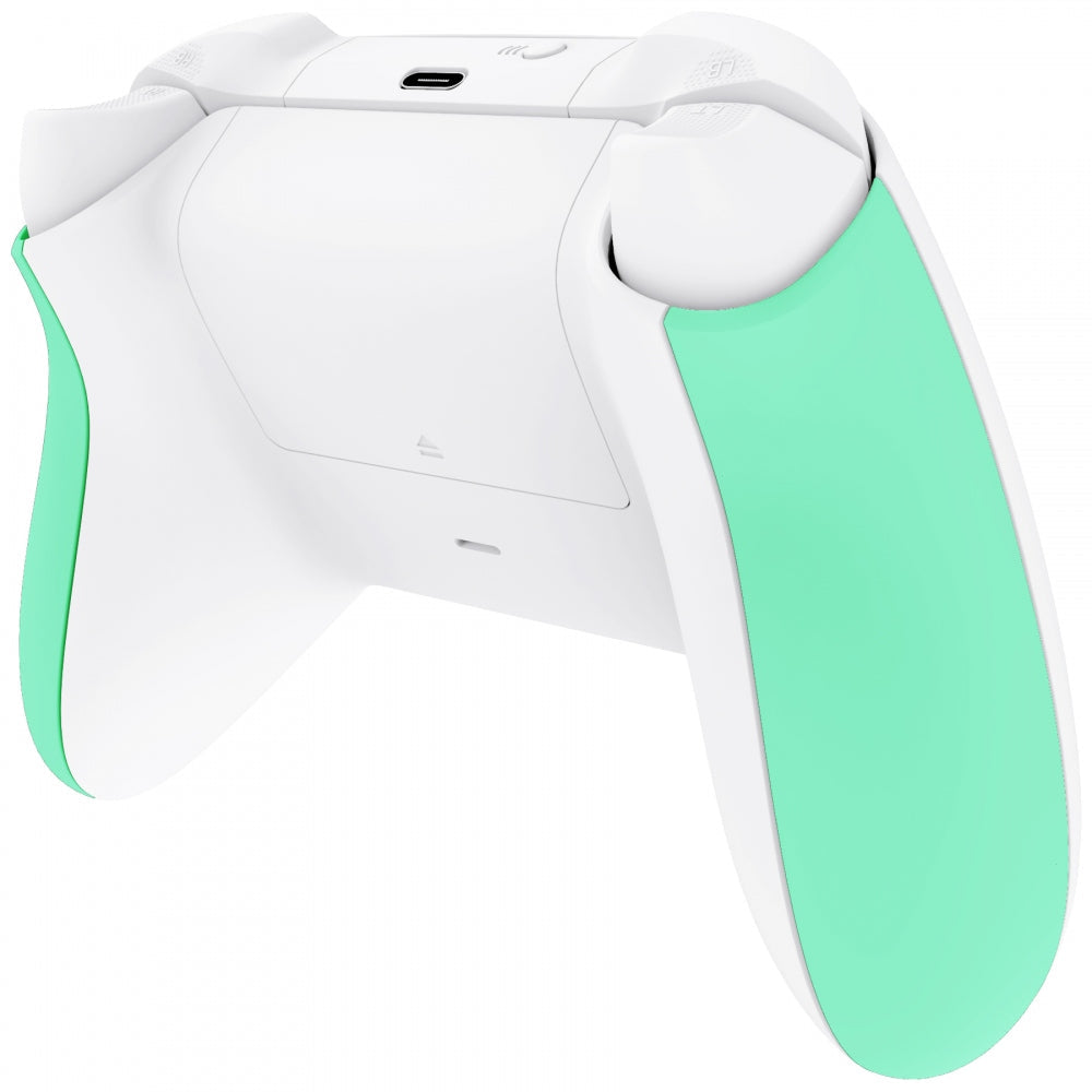 eXtremeRate Retail Mint Green Touch Grip Back Panels, Comfortable Non-Slip Side Rails Handles, Game Improvement Replacement Parts for Xbox Series S / X Controller - Controller NOT Included - PX3P314