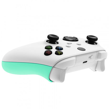 eXtremeRate Retail Mint Green Touch Grip Back Panels, Comfortable Non-Slip Side Rails Handles, Game Improvement Replacement Parts for Xbox Series S / X Controller - Controller NOT Included - PX3P314