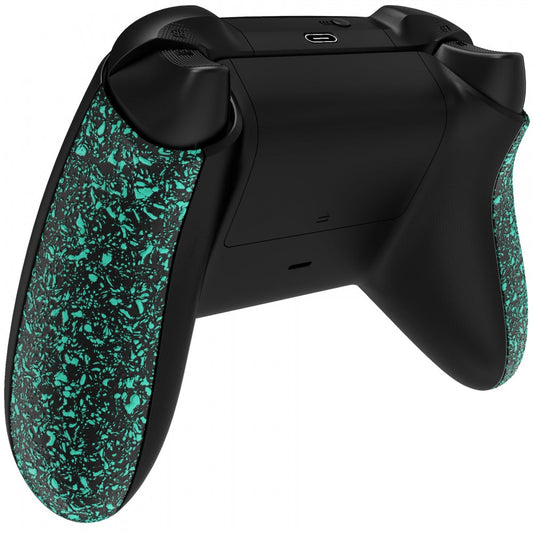 eXtremeRate Retail Textured Light Green Soft Touch Grip Back Panels, Comfortable Non-Slip Side Rails Handles, Game Improvement Replacement Parts for Xbox Series S / X Controller - Controller NOT Included - PX3P352