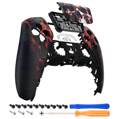 Replacement Front Housing Shell Compatible with PS5 Controller BDM-010 BDM-020 BDM-030 - Phantom Skull eXtremeRate