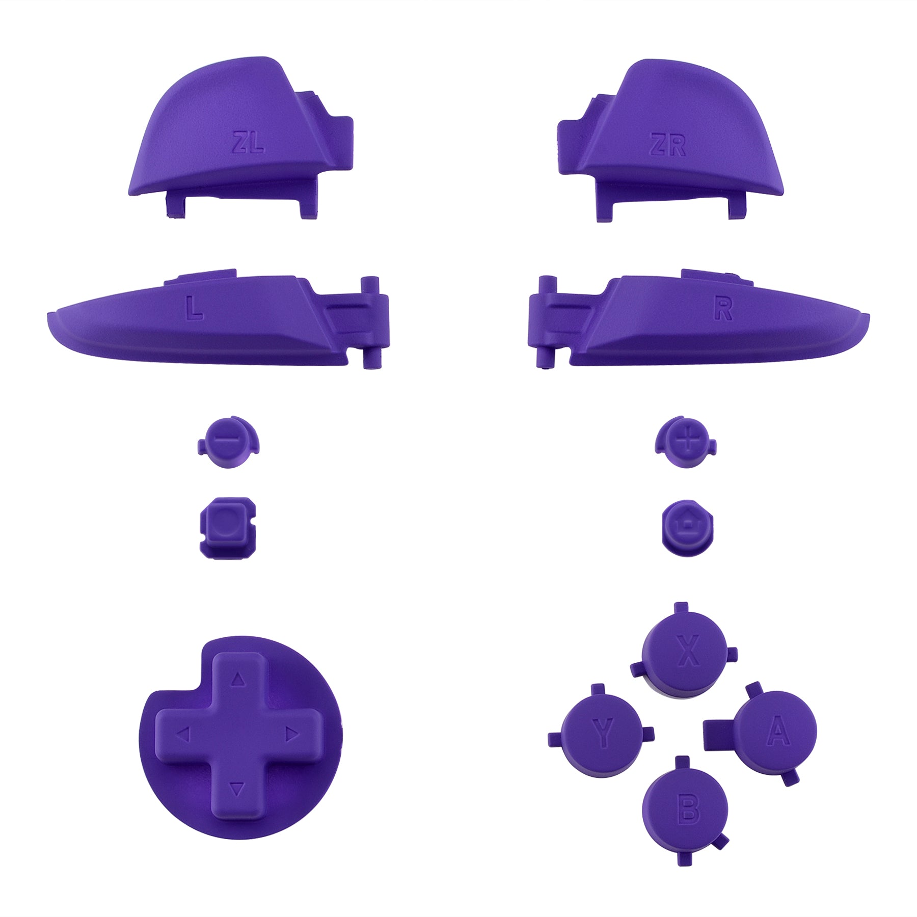 eXtremeRate Retail Purple Repair ABXY D-pad ZR ZL L R Keys for Nintendo Switch Pro Controller, DIY Replacement Full Set Buttons with Tools for Nintendo Switch Pro - Controller NOT Included - KRP305