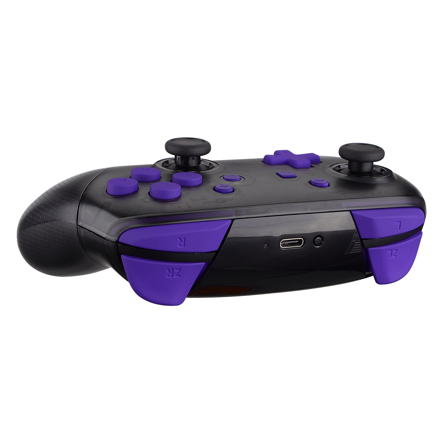 eXtremeRate Retail Purple Repair ABXY D-pad ZR ZL L R Keys for Nintendo Switch Pro Controller, DIY Replacement Full Set Buttons with Tools for Nintendo Switch Pro - Controller NOT Included - KRP305