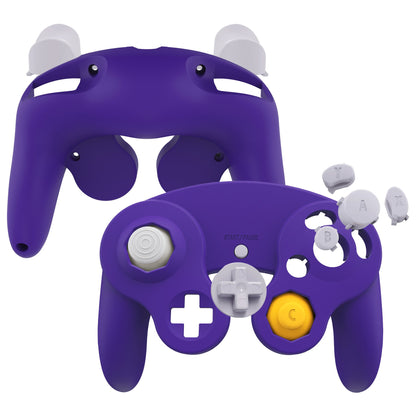 eXtremeRate Retail Purple Replacement Faceplate Backplate with Buttons for Nintendo GameCube Controller - GCNP3006