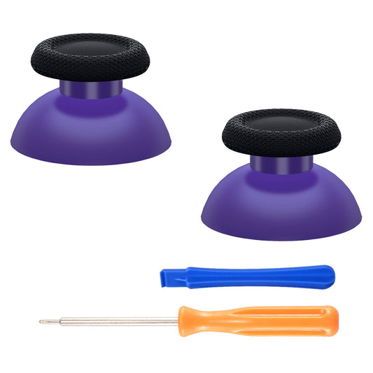 eXtremeRate Retail Purple & Black Dual-Color Replacement Thumbsticks for PS5 Controller, Custom Analog Stick Joystick Compatible with PS5, for PS4 All Model Controller - JPF637