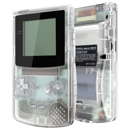 eXtremeRate Retail IPS Ready Upgraded eXtremeRate Transparent Clear Replacement Shell Full Housing Cover & Buttons for Gameboy Color - Fit for GBC OSD IPS & Regular IPS & Standard LCD - Console & IPS Screen NOT Included - QCBM5001