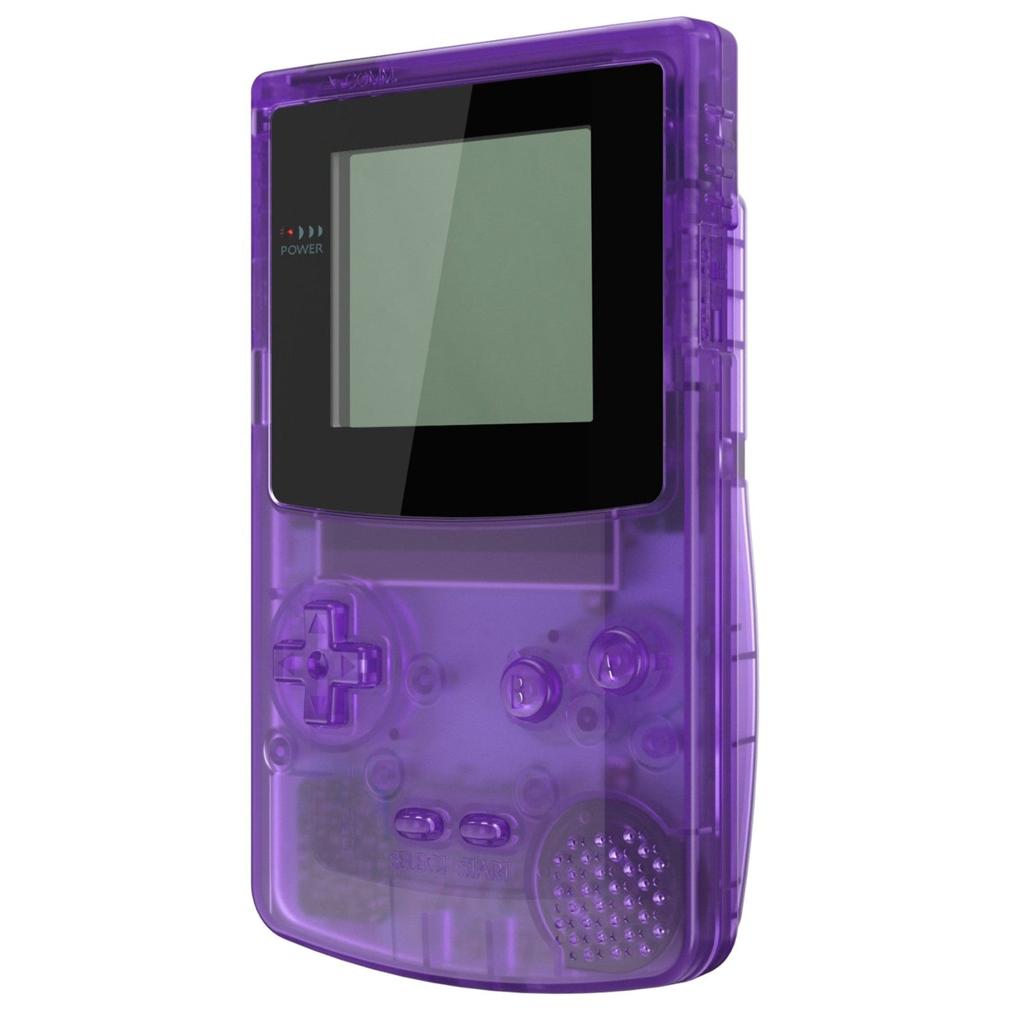 eXtremeRate Retail IPS Ready Upgraded eXtremeRate Clear Atomic Purple Replacement Shell Full Housing Cover & Buttons for Gameboy Color - Fit for GBC OSD IPS & Regular IPS & Standard LCD - Console & IPS Screen NOT Included - QCBM5005