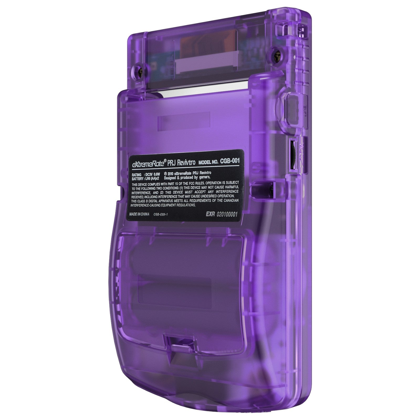 eXtremeRate Retail IPS Ready Upgraded eXtremeRate Clear Atomic Purple Replacement Shell Full Housing Cover & Buttons for Gameboy Color - Fit for GBC OSD IPS & Regular IPS & Standard LCD - Console & IPS Screen NOT Included - QCBM5005