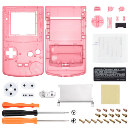 eXtremeRate Retail IPS Ready Upgraded eXtremeRate Cherry Pink Replacement Shell Full Housing Cover & Buttons for Gameboy Color - Fit for GBC OSD IPS & Regular IPS & Standard LCD - Console & IPS Screen NOT Included - QCBM5007