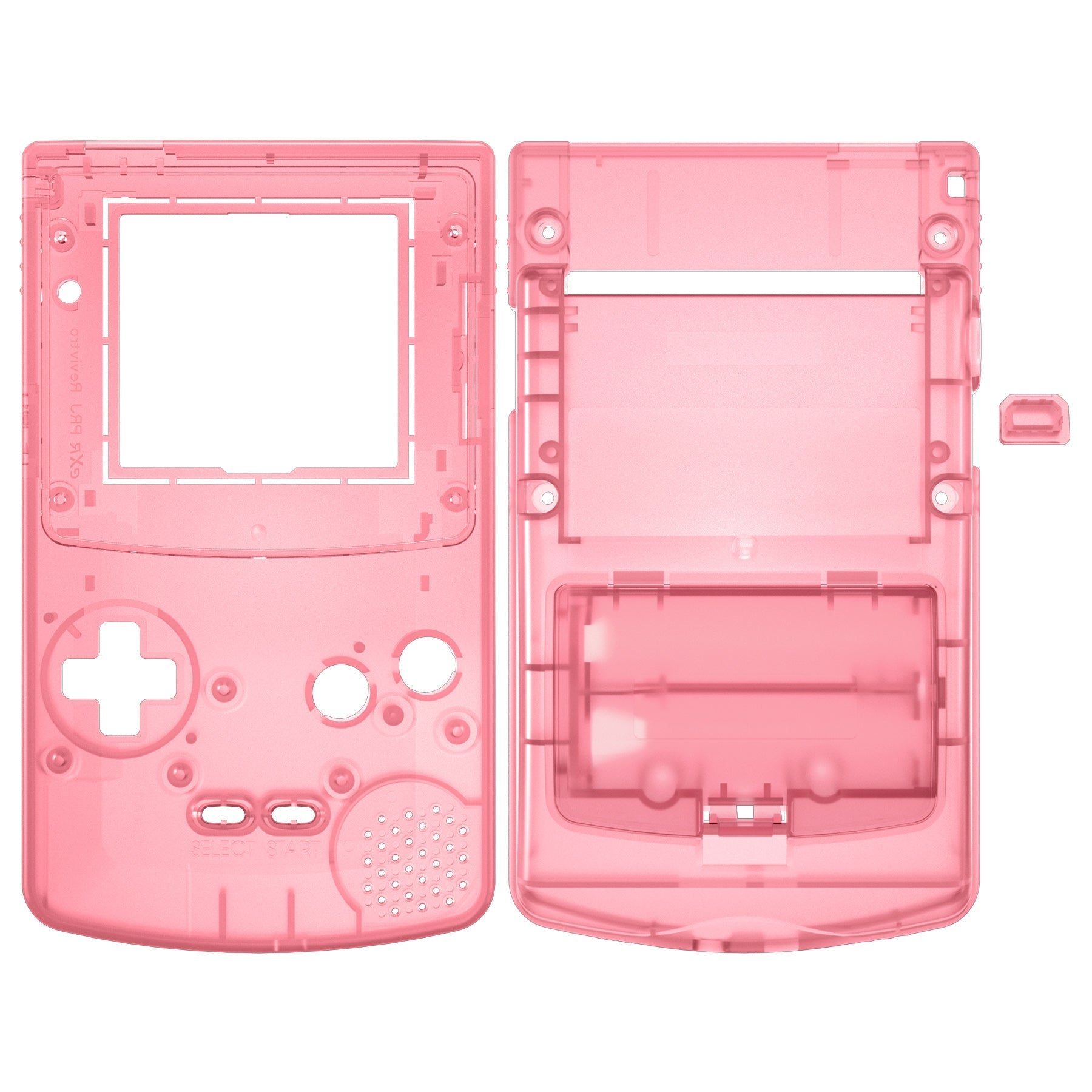 eXtremeRate Retail IPS Ready Upgraded eXtremeRate Cherry Pink Replacement Shell Full Housing Cover & Buttons for Gameboy Color - Fit for GBC OSD IPS & Regular IPS & Standard LCD - Console & IPS Screen NOT Included - QCBM5007