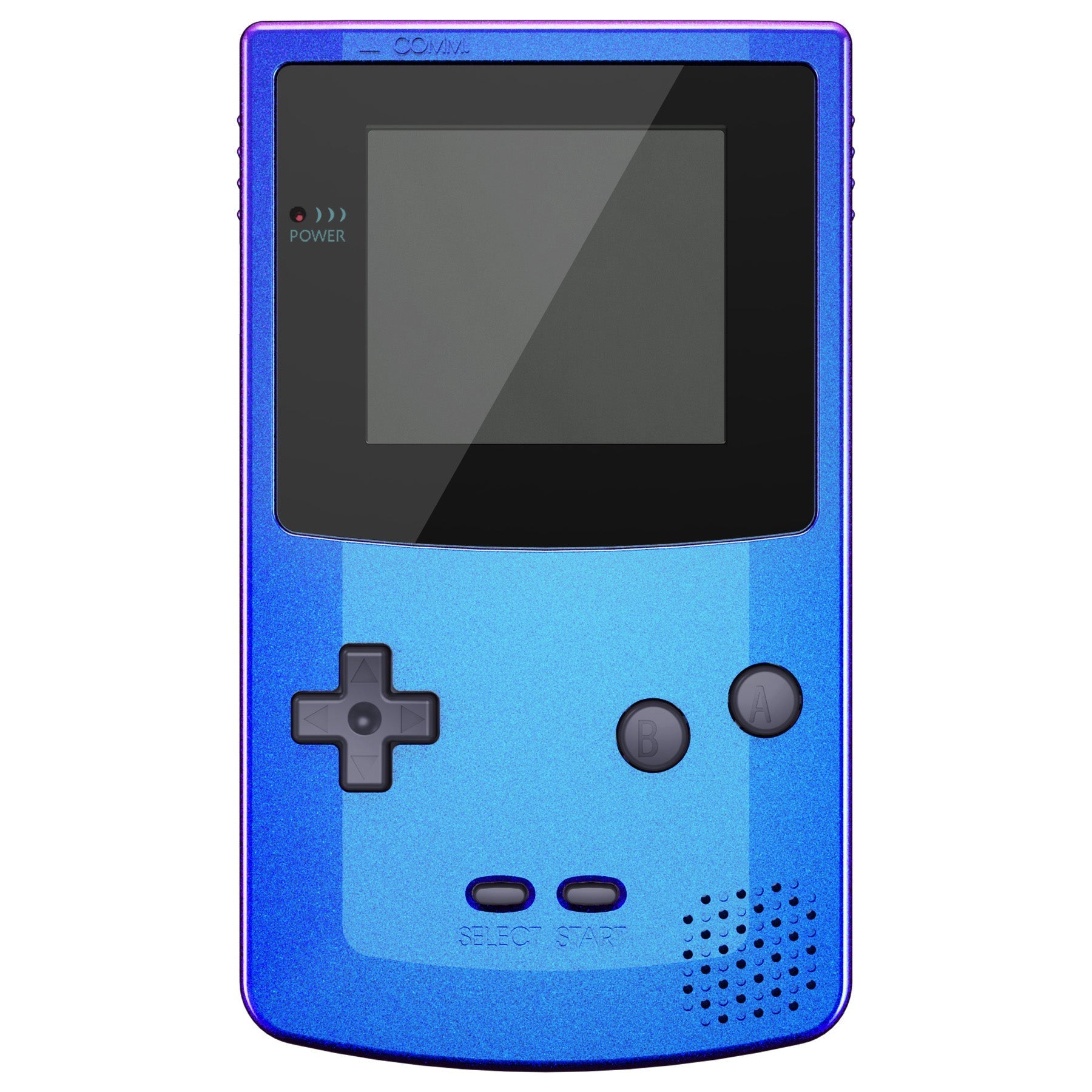 eXtremeRate Retail IPS Ready Upgraded eXtremeRate Chameleon Purple Blue GBC Replacement Shell Full Housing Cover with Buttons for Gameboy Color - Fit for GBC OSD IPS & Regular IPS & Standard LCD -C Console & IPS Screen NOT Included - QCBP3001