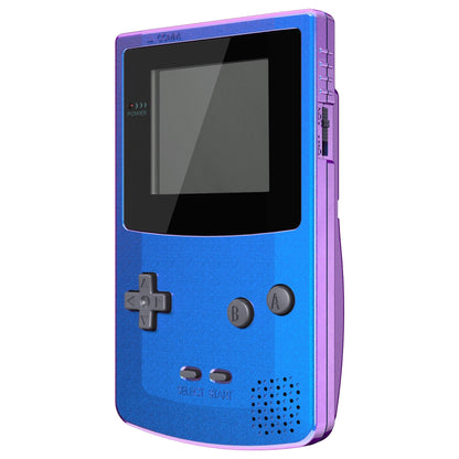 eXtremeRate Retail IPS Ready Upgraded eXtremeRate Chameleon Purple Blue GBC Replacement Shell Full Housing Cover with Buttons for Gameboy Color - Fit for GBC OSD IPS & Regular IPS & Standard LCD -C Console & IPS Screen NOT Included - QCBP3001