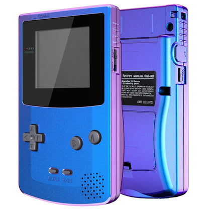 eXtremeRate Retail IPS Ready Upgraded eXtremeRate Chameleon Purple Blue GBC Replacement Shell Full Housing Cover with Buttons for Gameboy Color - Fit for GBC OSD IPS & Regular IPS & Standard LCD -C Console & IPS Screen NOT Included - QCBP3001