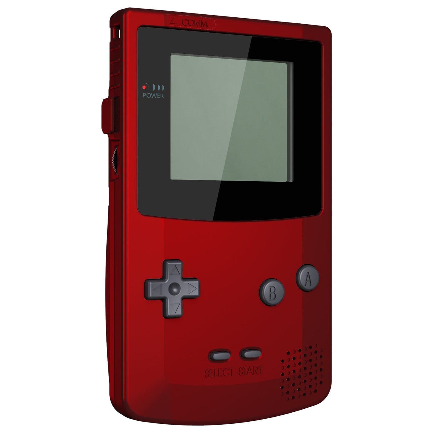 eXtremeRate Retail IPS Ready Upgraded Scarlet Red GBC Replacement Shell Full Housing Cover with Buttons for Gameboy Color - Fit for GBC OSD IPS & Regular IPS & Standard LCD - Console & IPS Screen NOT Included - QCBP3003